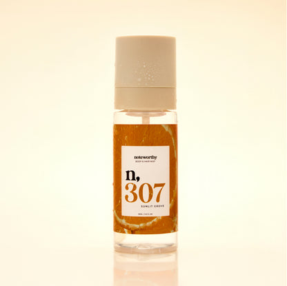 n,307 Sunlit Grove Body Butter, Body & Hair Mist, + Travel Spray Eau De Parfum Bundle