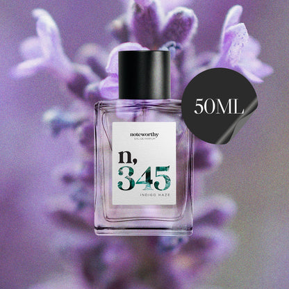 Noteworthy n,345 Eau De Parfum | Indigo Haze | Citrus, Lavender, Patchouli Fragrance