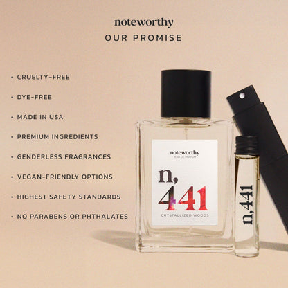 Noteworthy n,441 Eau De Parfum | Crystallized Woods | Spices Musk Amber Fragrance
