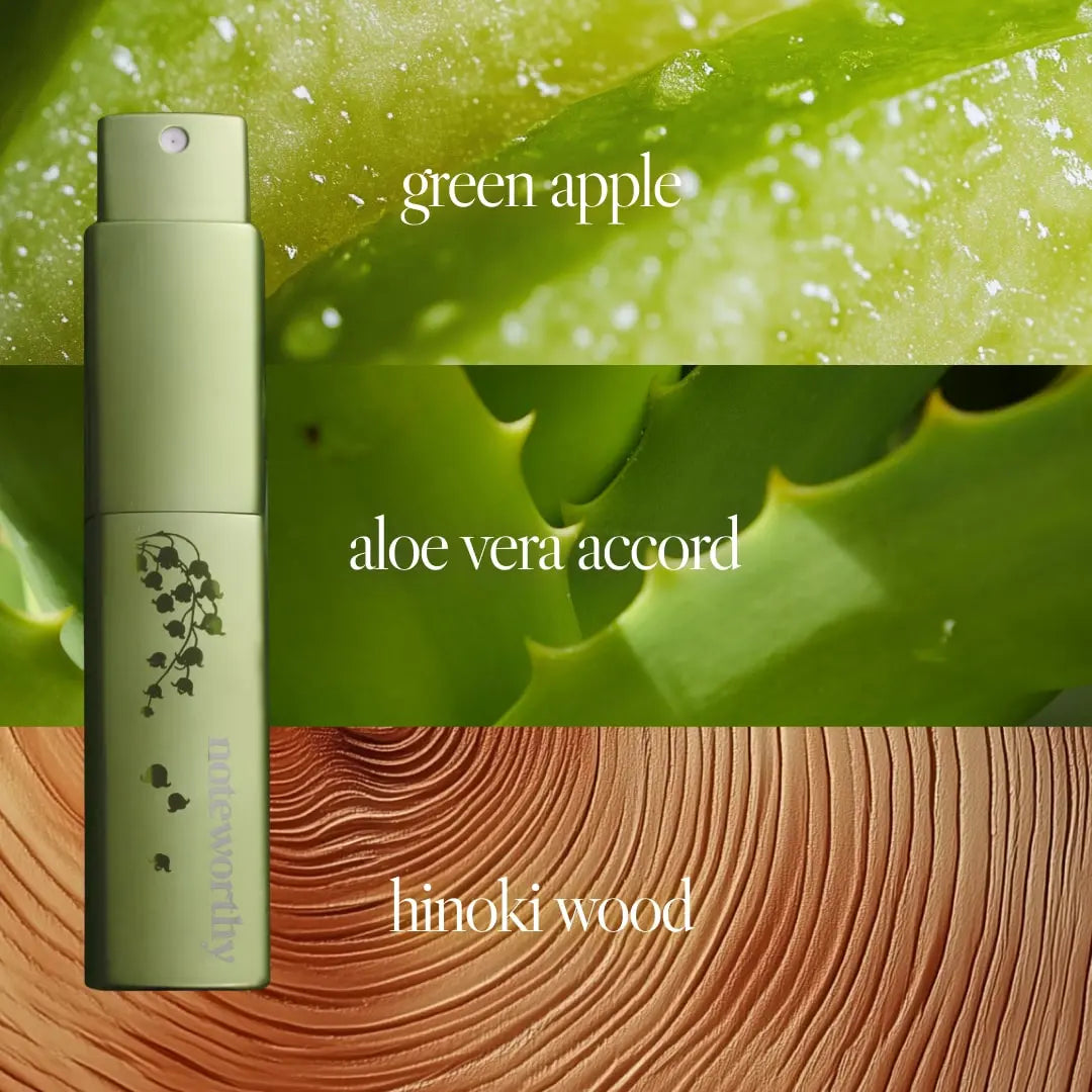 New custom fragrance n,470 green apple, aloe vera, hinoki wood