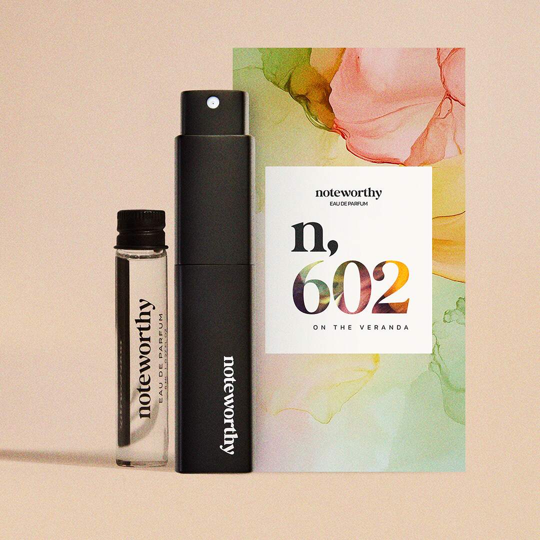 Noteworthy n,602 Eau De Parfum | On the Veranda | Baises Rose, Jasmine, Floral Fragrance