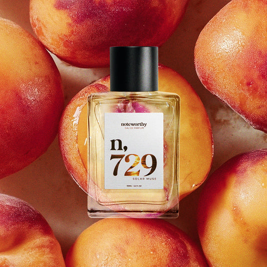 Noteworthy n,729 Eau De Parfum | Solar Muse | Orange Blossom, Peach Skin, and Solar Musk Fragrance